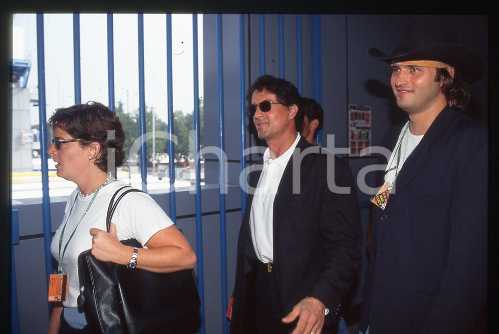 Fotografia d epoca originale Sylvester STALLONE  FORMULA 1 GP MONZA 1997 35 mm vintage slide 3 1