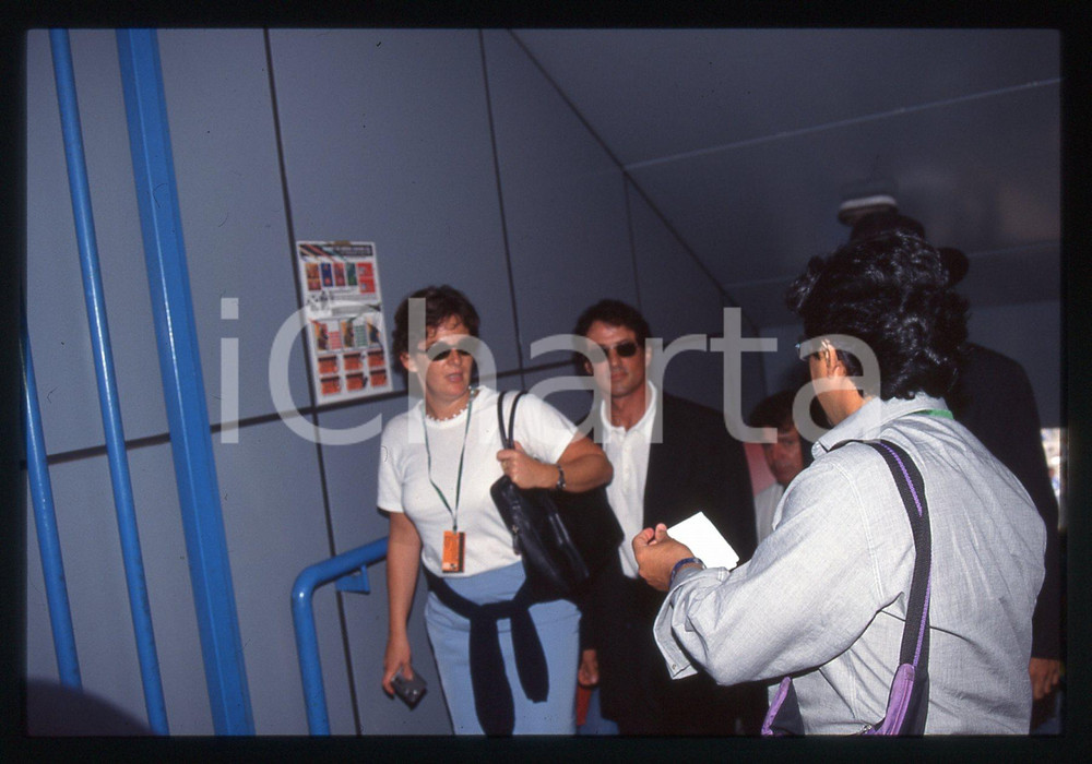 Fotografia d epoca originale Sylvester STALLONE  FORMULA 1 GP MONZA 1997 35 mm vintage slide 5 1
