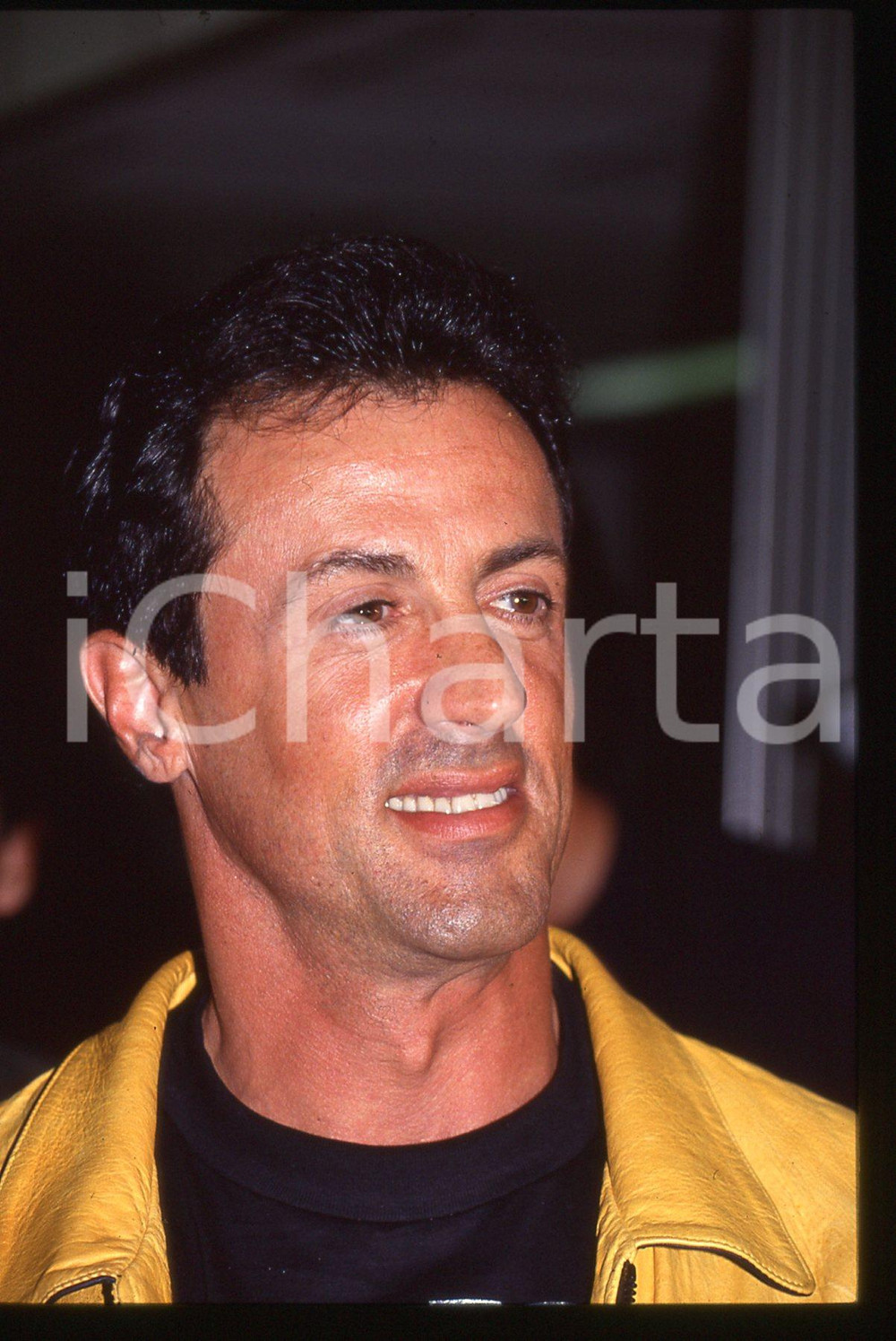 Fotografia d epoca originale Sylvester STALLONE  PLANET HOLLYWOOD LONDRA 1993 35 mm vintage slide 39 1