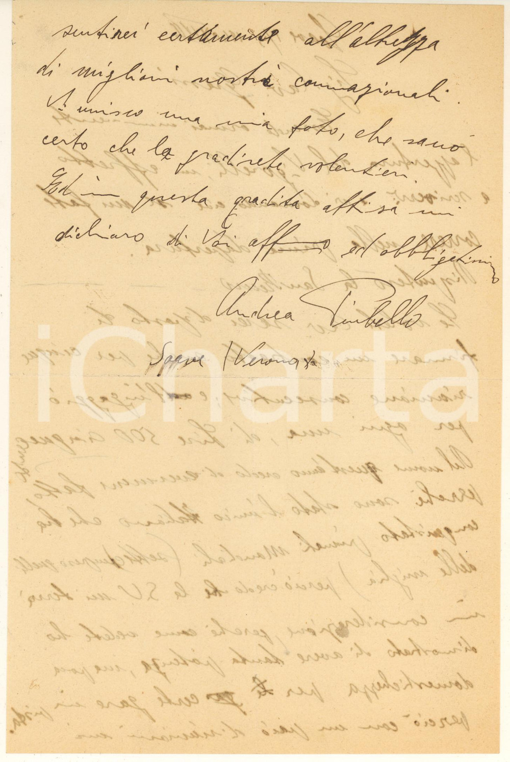 Autografo originale 1940 CICLISMO Andrea PIUBELLO Unico italiano con primati mondiali AUTOGRAFO 1