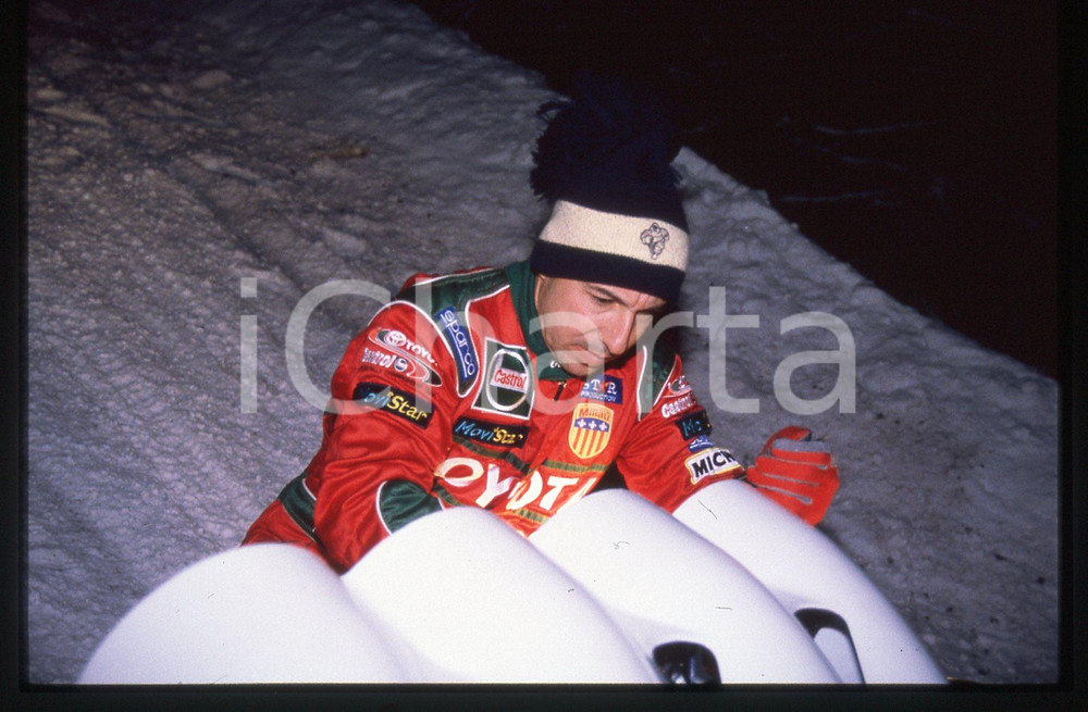Fotografia d epoca originale Carlos SAINZ  WRC INTERNATIONAL SWEDISH RALLY 1998 35 mm vintage slide 2 1