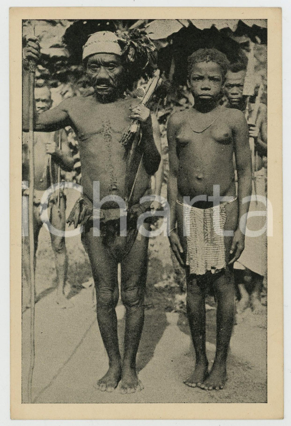 1950 ca CONGO - ITURI Pygmées NU ETHNIQUE Carte postale FG NV  Cartolina postale d'epoca, non viaggiata. Photo LammeretzCONDIZIONI: FAIRFORMATO: FG    originale e autentica 1