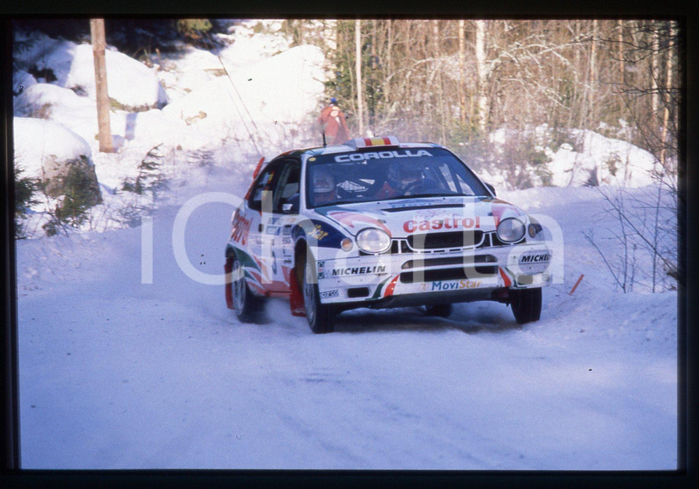 Fotografia d epoca originale TOYOTA COROLLA WRC  WRC SWEDISH RALLY 1998 35 mm vintage slide 3 1