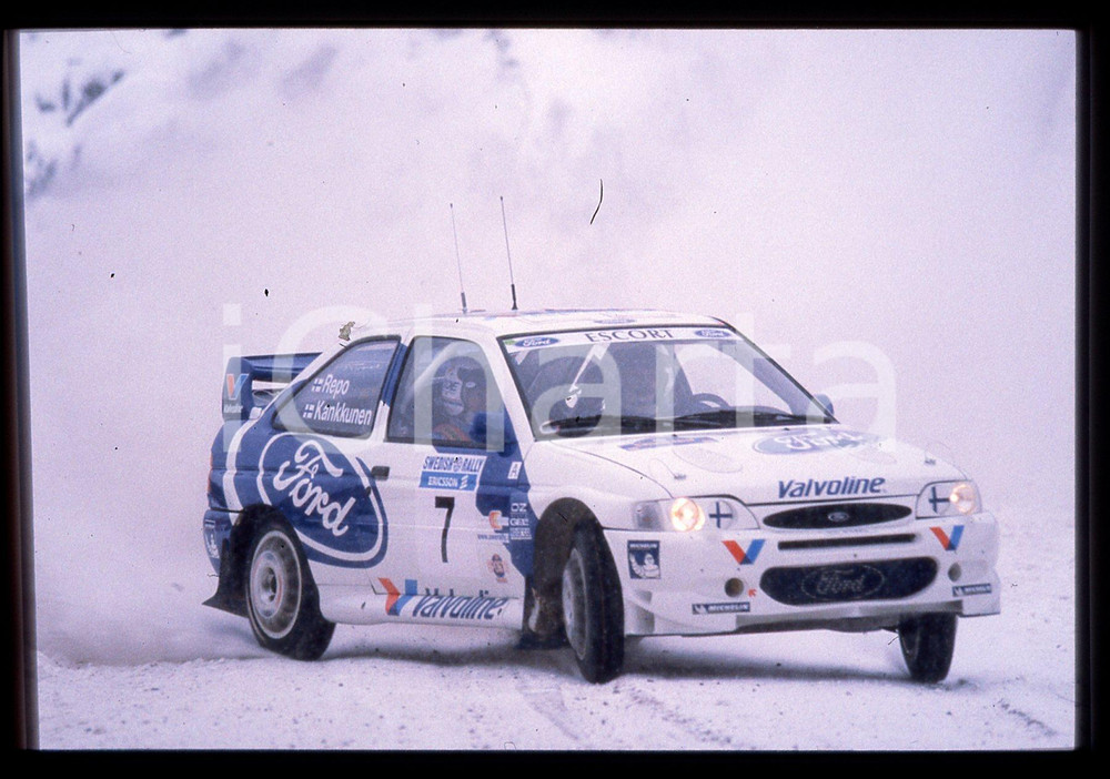 Fotografia d epoca originale FORD ESCORT WRC  WRC INTERNATIONAL SWEDISH RALLY 1998 35 mm vintage slide 6 1