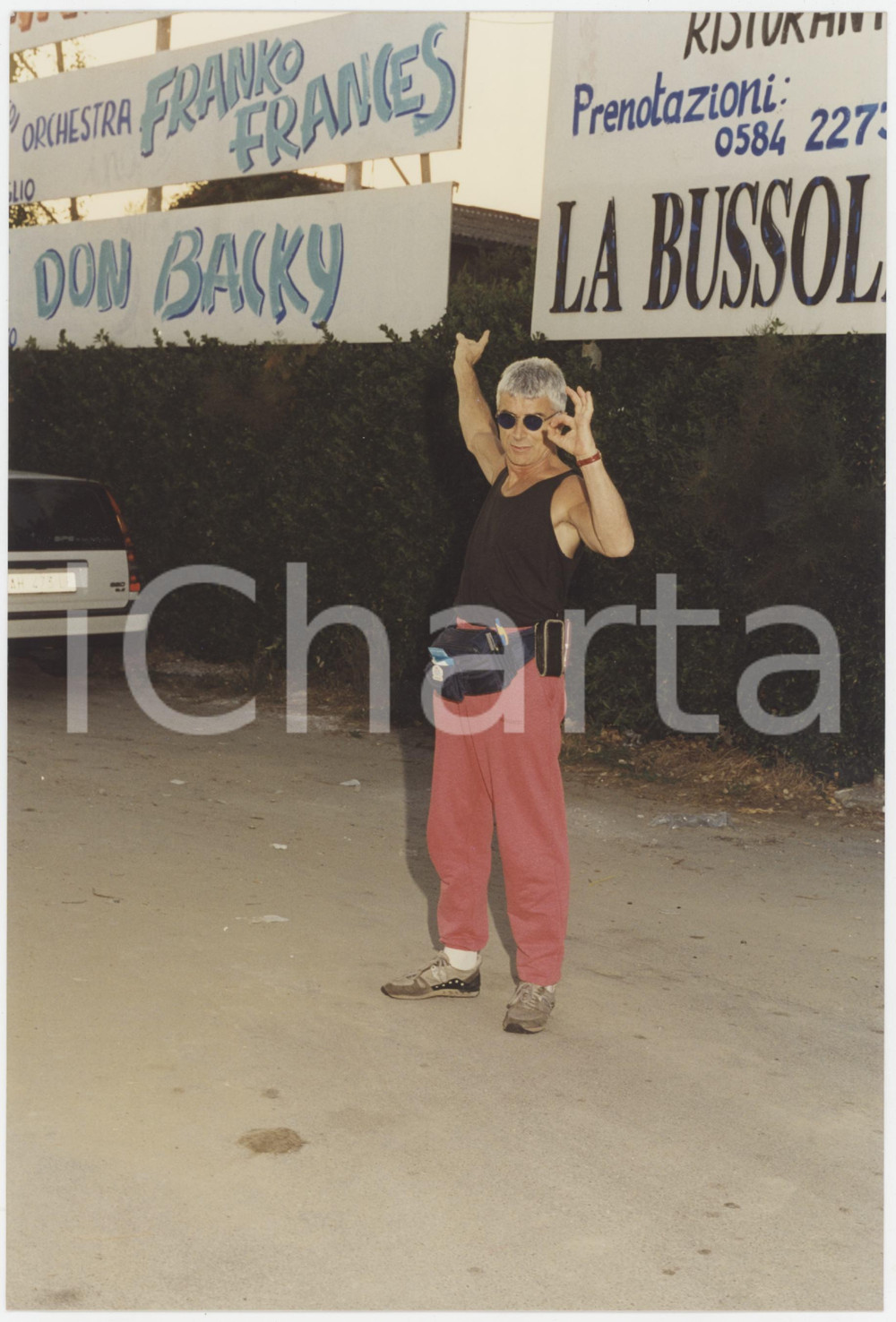 Materiale cinematografico d’epoca 1995 ca MARINA DI PIETRASANTA La bussola  Don BACKY Ritratto  Foto 15x22 cm 1