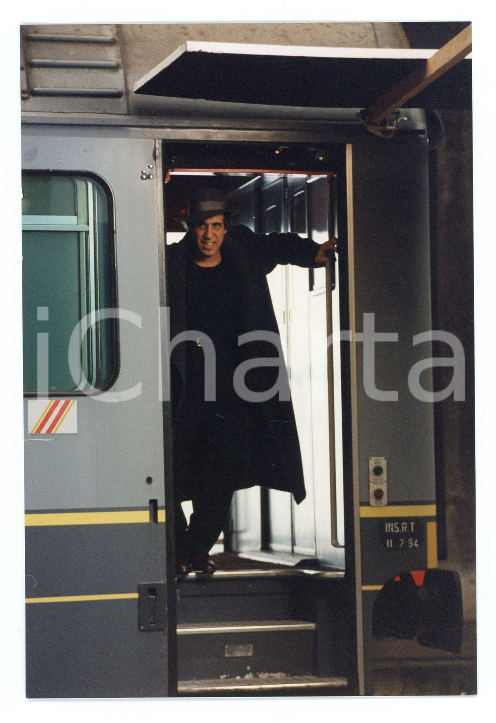 Fotografia d epoca originale 1994 FERROVIE DELLO STATO Adriano CELENTANO Backstage spot  Foto 10x15 cm 6 1