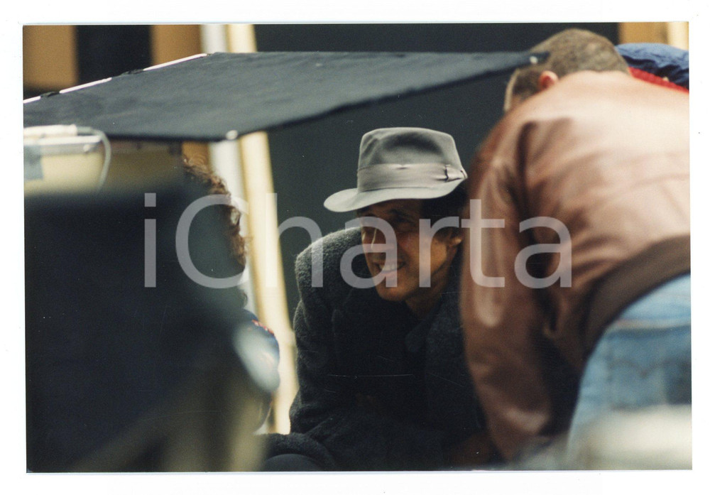 Fotografia d epoca originale 1994 FERROVIE DELLO STATO Adriano CELENTANO Backstage spot  Foto 15x10 cm 14 1