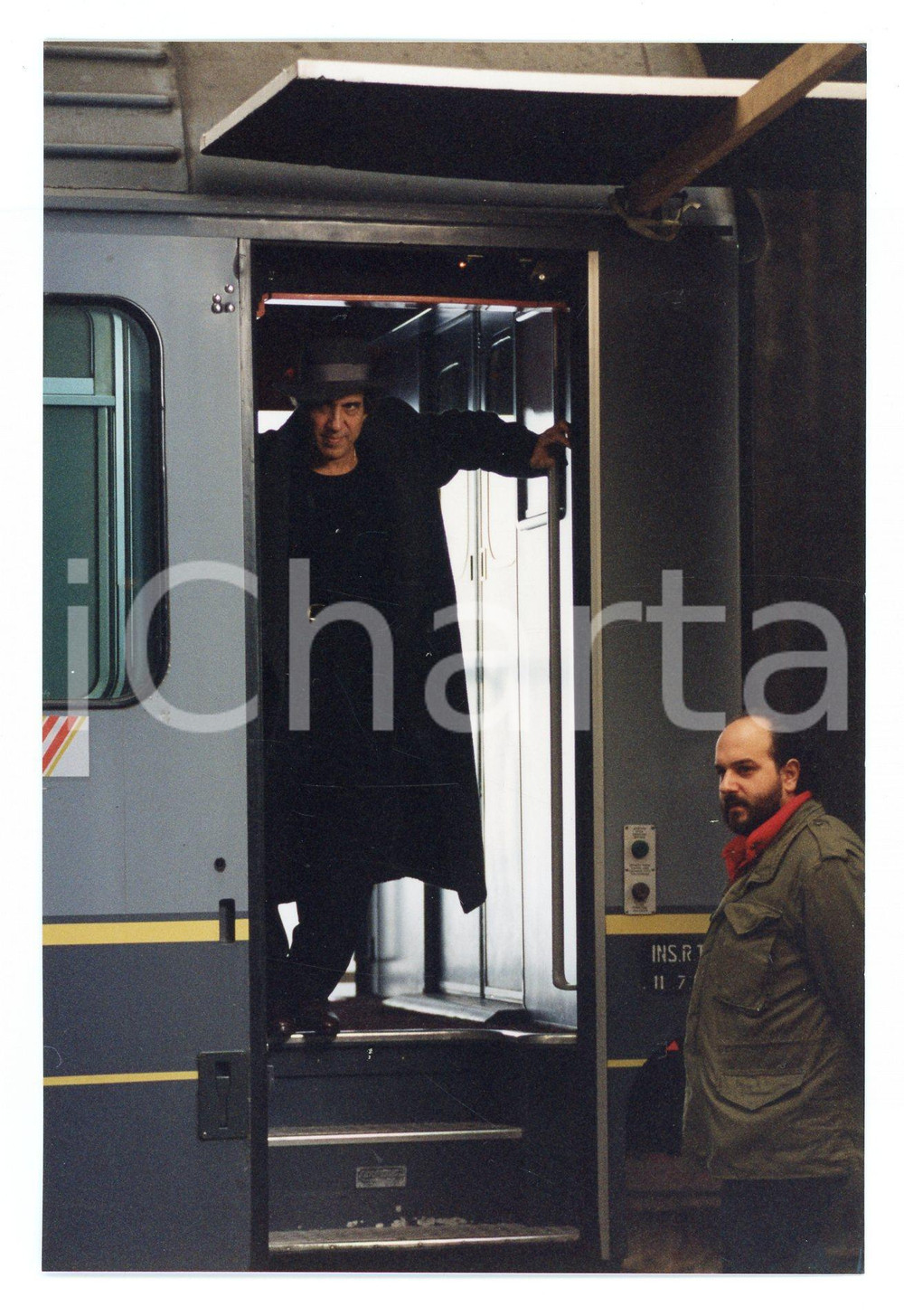 Fotografia d epoca originale 1994 FERROVIE DELLO STATO Adriano CELENTANO Backstage spot  Foto 10x15 cm 29 1