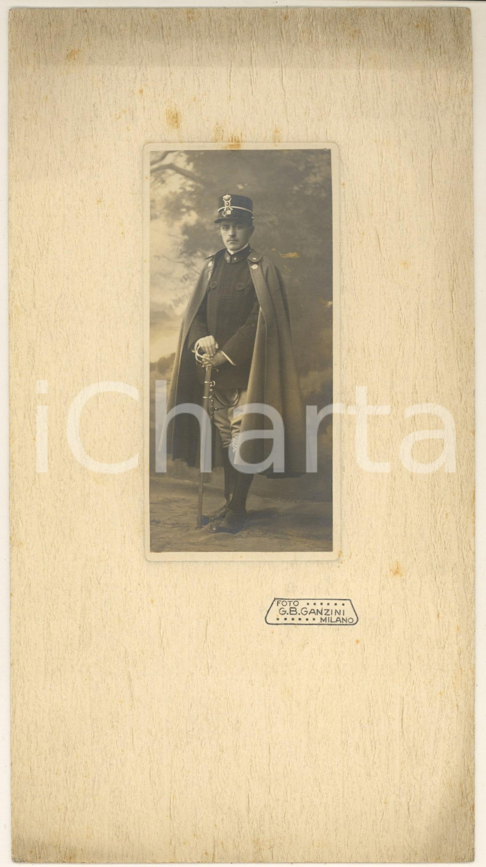 Fotografia d epoca originale 1910 ca MILANO REGIO ESERCITO Avv. Angelo ZANOLETTI ufficiale di fanteria  Foto 1