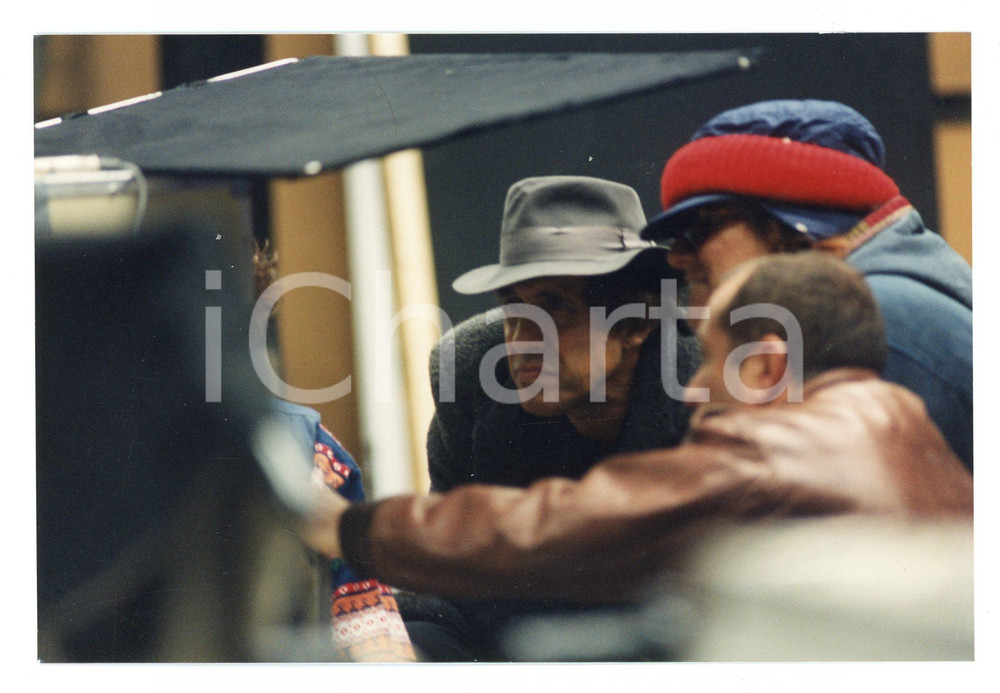 Fotografia d epoca originale 1994 FERROVIE DELLO STATO Adriano CELENTANO Backstage spot  Foto 15x10 cm 46 1