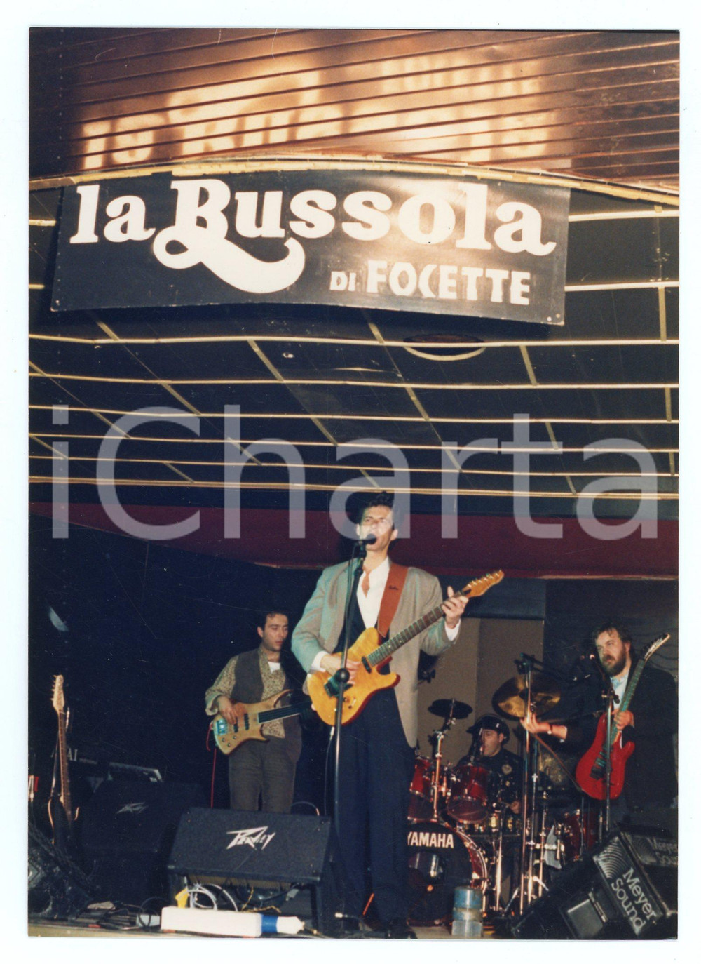 Fotografia d epoca originale 1985 ca LA BUSSOLA DI FOCETTE Claudio BAGLIONI in concerto  Foto 12x17 cm 6 1