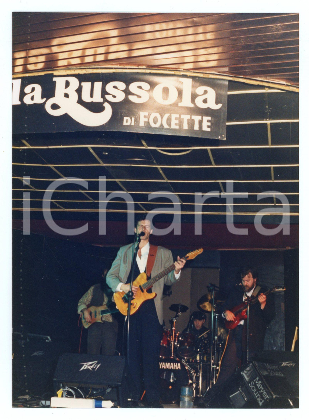 Fotografia d epoca originale 1985 ca LA BUSSOLA DI FOCETTE Claudio BAGLIONI in concerto  Foto 12x17 cm 8 1