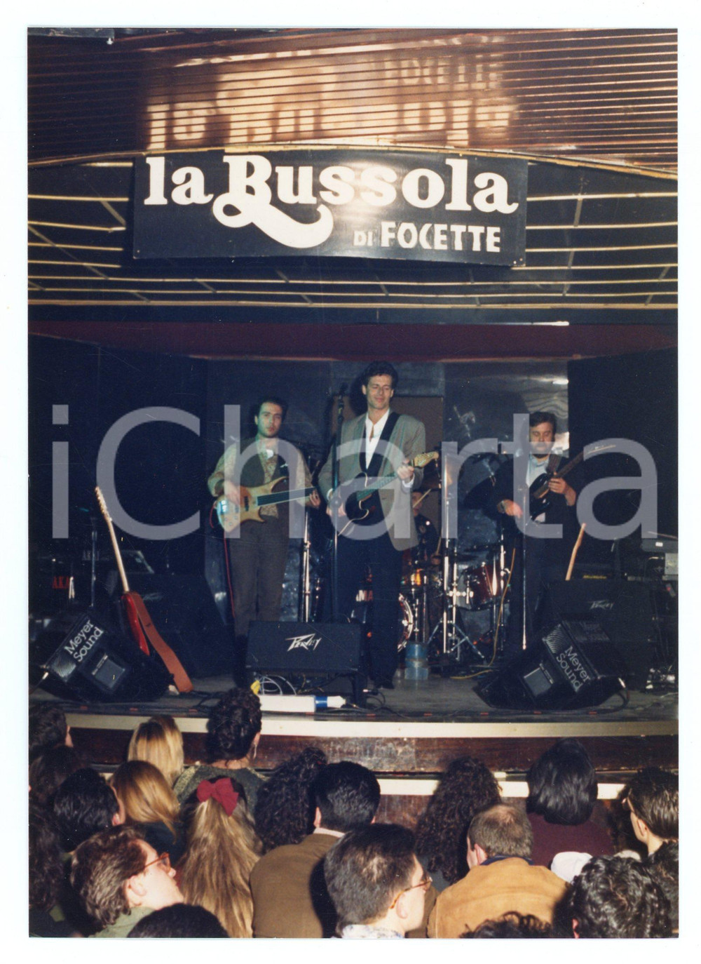 Fotografia d epoca originale 1985 ca LA BUSSOLA DI FOCETTE Claudio BAGLIONI in concerto  Foto 12x17 13 1