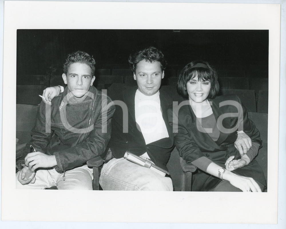 Fotografia d epoca originale 1985 ca ITALIA  MUSICA Marina FIORDALISO Paolo e Paolino TONOLI Foto 25x20 cm 1