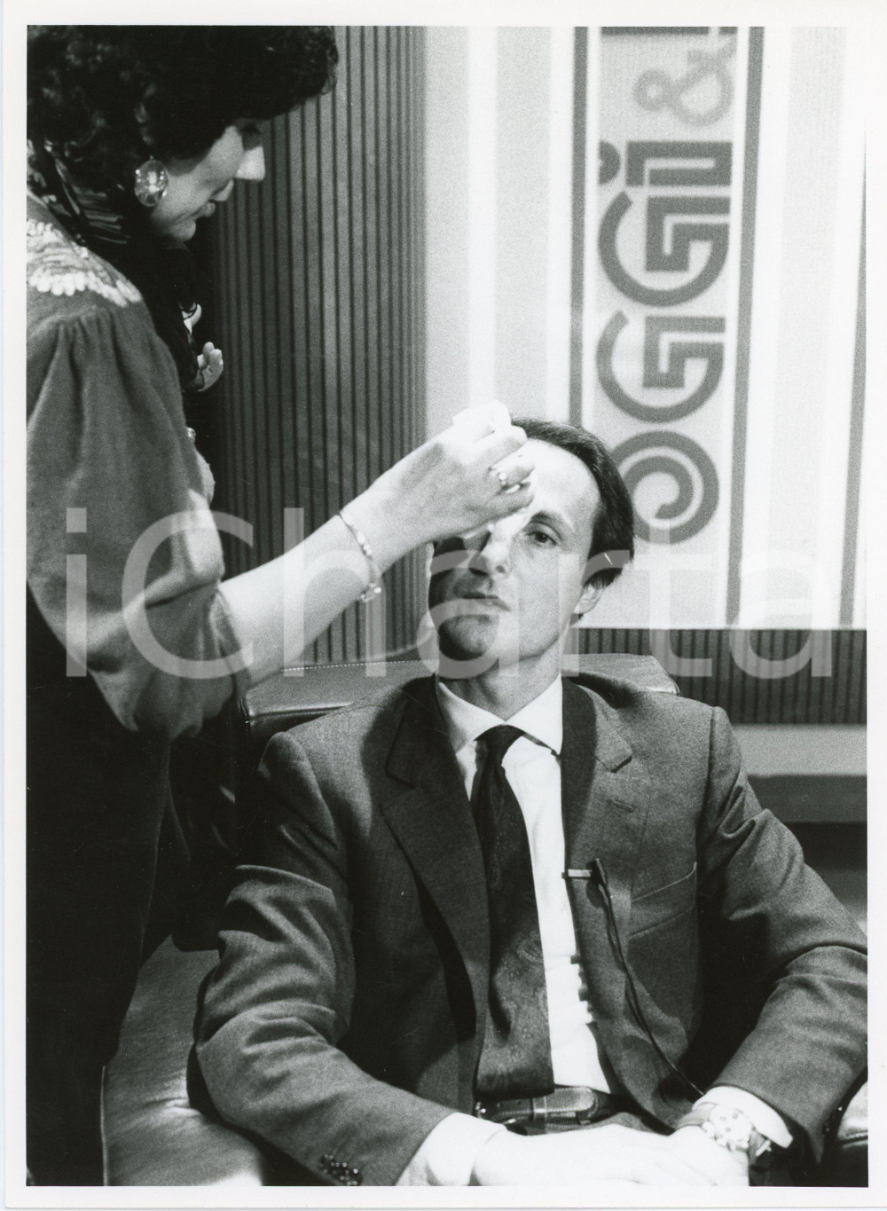 Fotografia d epoca originale 1985 ca RAI DUE  OGGI E DOMANI Jody VENDER Foto 17x24 cm 1