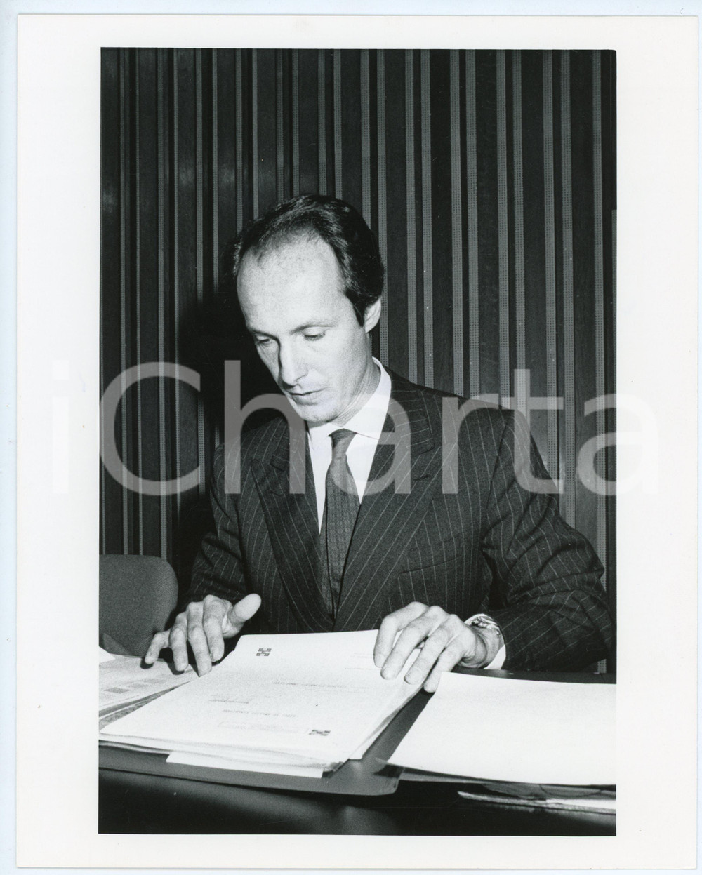 Fotografia d epoca originale 1985 ca ITALIA  COSTUME Jody VENDER a un convegno  Foto 20x25 cm 1