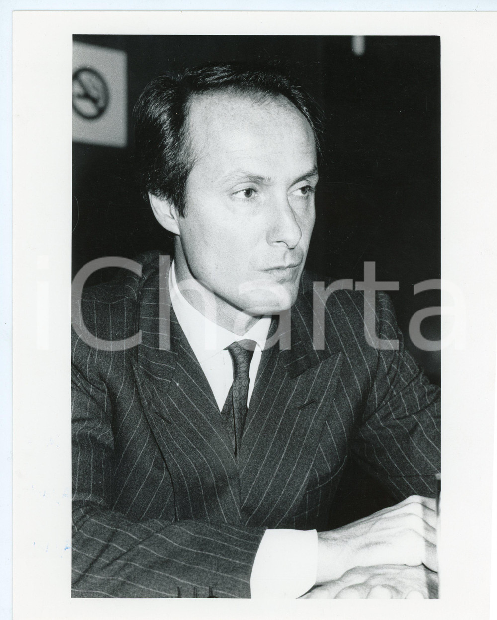 Fotografia d epoca originale 1985 ca ITALIA  COSTUME Jody VENDER a un convegno  Foto 20x25 cm 1 1