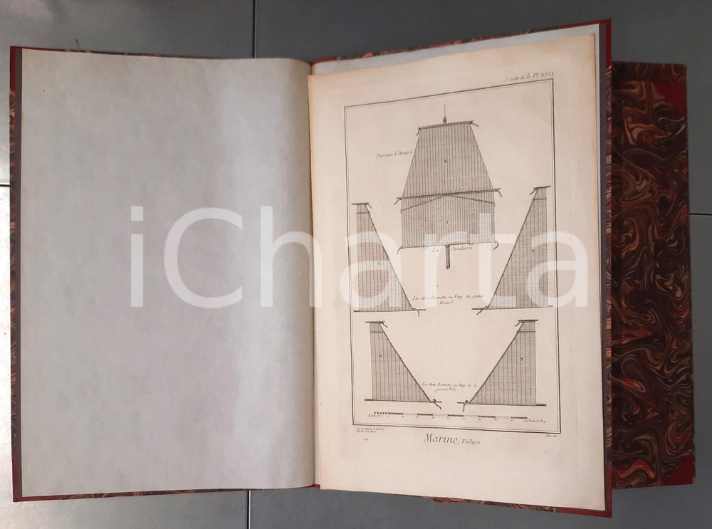 1981 COLLEZIONE DELL'ENCICLOPEDIA La Marina a vela - Haim BURSTIN *Ed. MAZZOTTA Brossura editoriale con copertina rigida e cofanetto.Contiene planche originale dell'Encyclopédie ou dictionnaire raisonné des sciences, des arts et des métiers di Diderot e D'Alembert.Edizione limitata con autografo di Gabriele Mazzotta.Esemplare n° 56/100 numerato a mano.EDITORE: Gabriele Mazzotta Editore - MilanoPAGINE: 183 GOOD/buono lievi tracce d'uso e segni al dorso Formato: 27x43 cm originale e autentica 1
