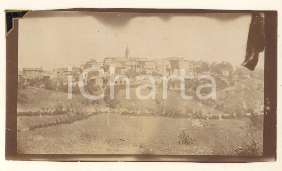 Fotografia d epoca originale 1900 ca BOSSOLASCO CN Veduta panoramica  Foto RARA 12x7 cm 1