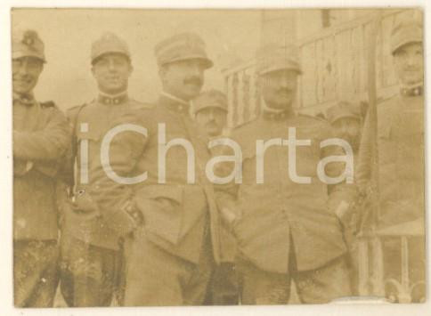 Fotografia d epoca originale 1918 WW1 VALROVINA VI Magg. gen. Adolfo LEONCINI e ufficiali Foto 11x7 1 1