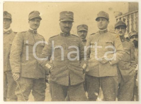 Fotografia d epoca originale 1918 WW1 VALROVINA VI Magg. gen. Adolfo LEONCINI e ufficiali Foto 11x7 2 1