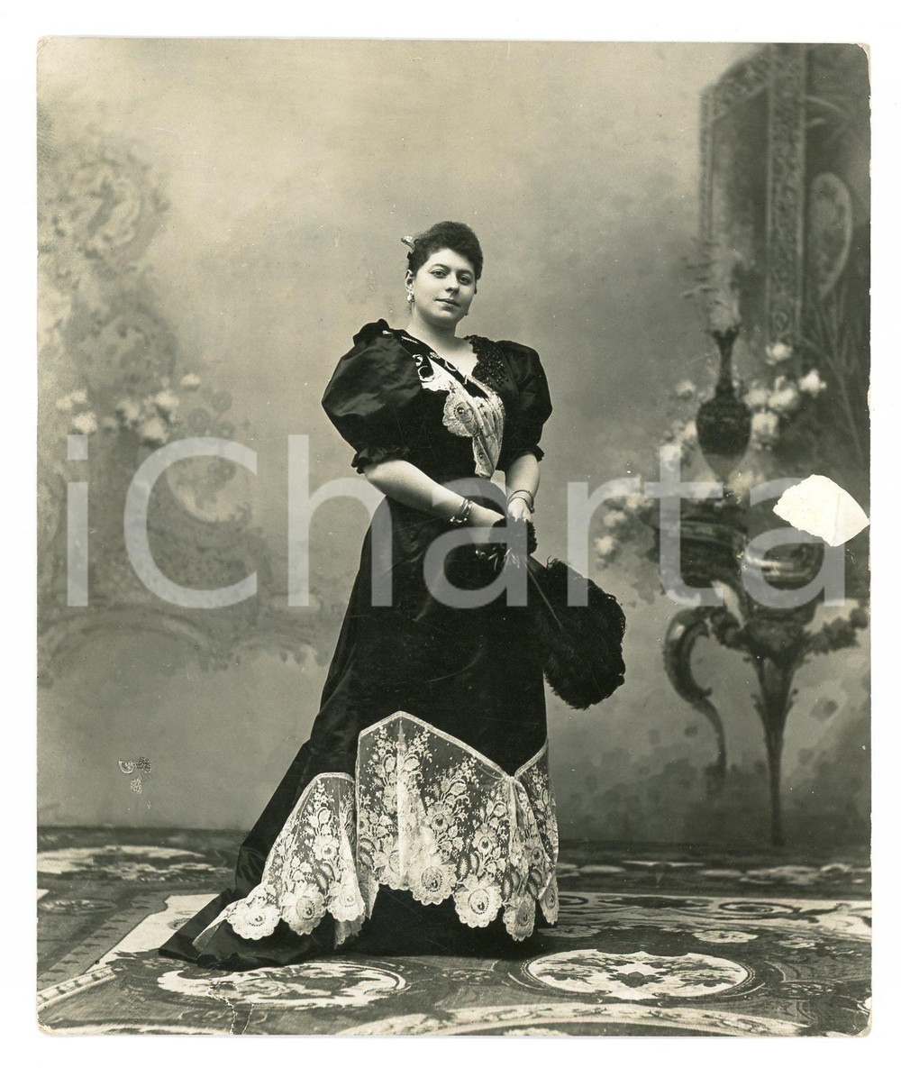 Fotografia d epoca originale 1930 ca ITALIA Ritratto femminile  Foto DANNEGGIATA 12x14 cm 1