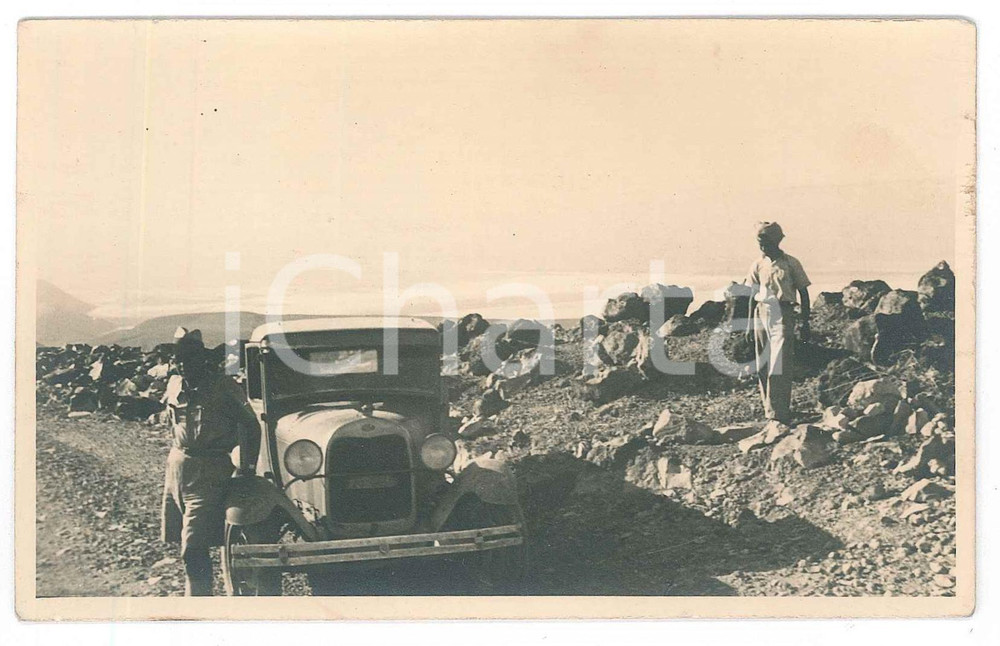 Fotografia d epoca originale 1930 ca ASSAB  TRIPOLI Valle del Dobi vista dalla salita lunga  Foto 13x8 cm 1
