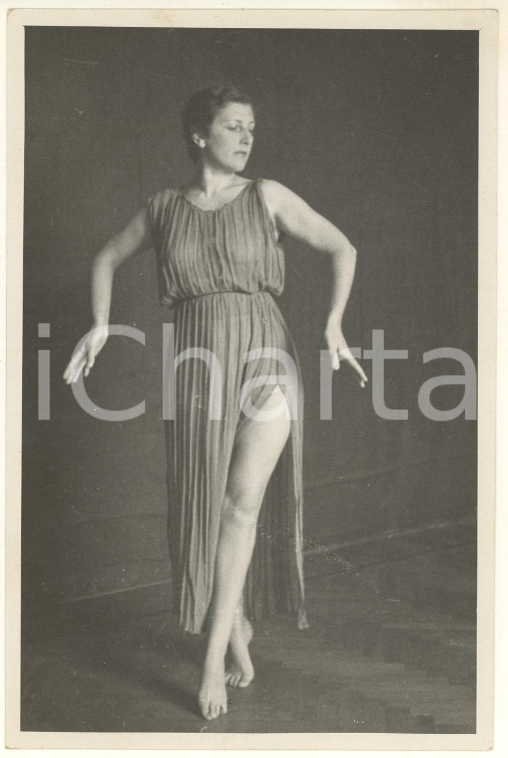 Fotografia d epoca originale 1937 VICENZA DANZA Tusnelda RISSO durante le prove per I sette contro Tebe 1