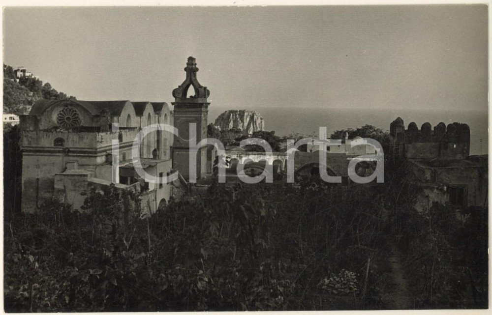 Fotografia d epoca originale 1970 ca CAPRI Certosa di SAN GIACOMO  Veduta panoramica Foto 14x9 cm 1