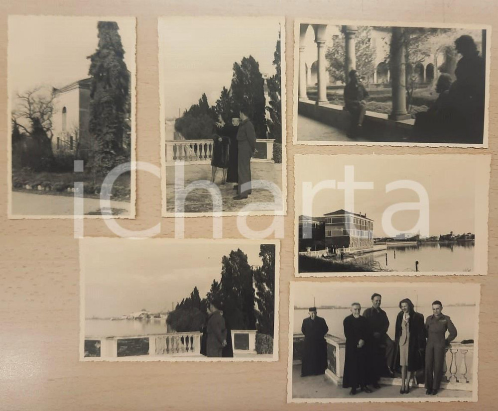 Fotografia d epoca originale 1946 VENEZIA San Lazzaro degli Armeni  Visitatori  Monastero Lotto 6 foto 1
