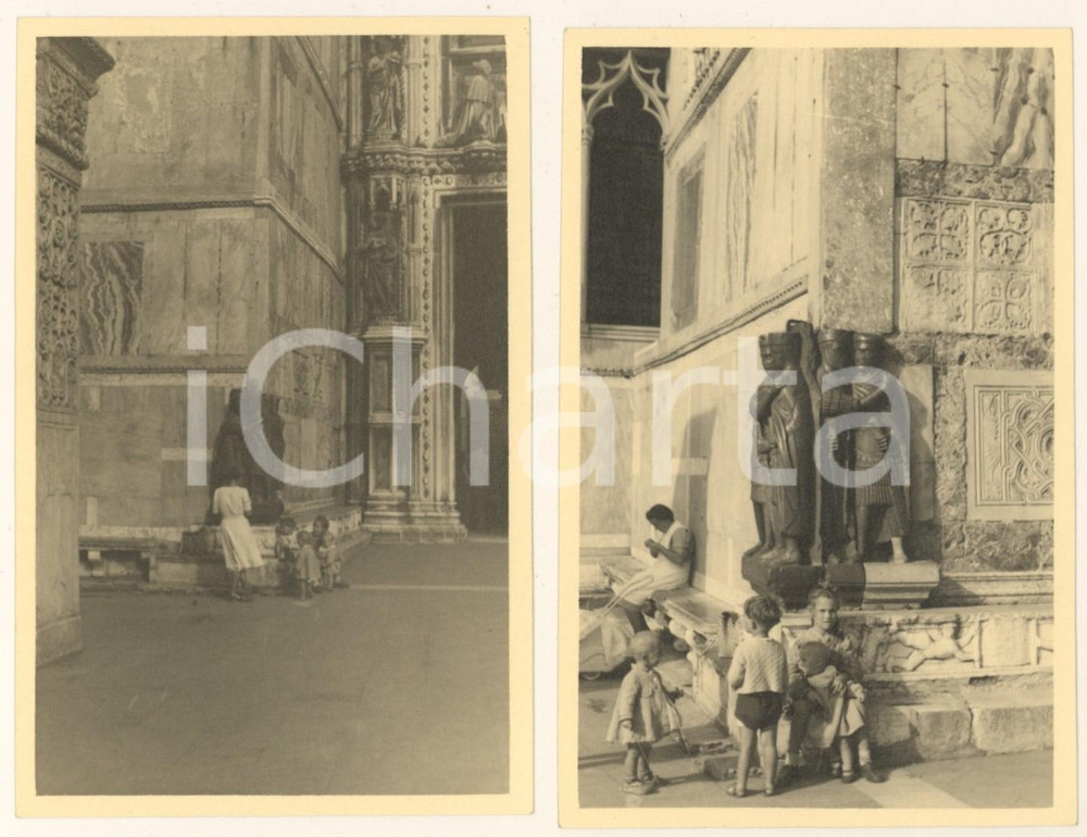 Fotografia d epoca originale Ottobre 1946 VENEZIA Basilica di S. MARCO  Bambini Lotto 2 foto artistiche 1