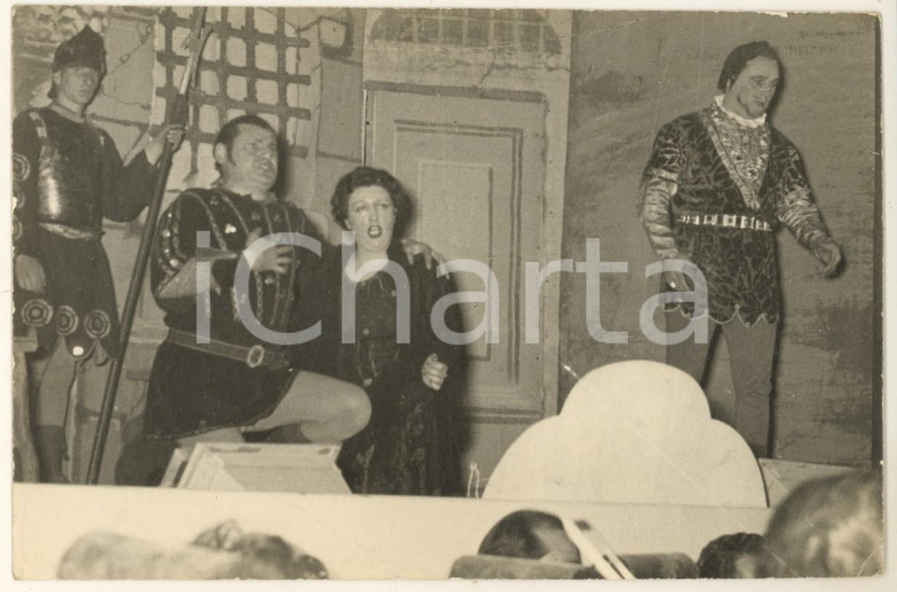 Fotografia d epoca originale 1955 Teatro CARAVAGGIO BG Opera lirica in scena  Fotografia 10x5 cm 1