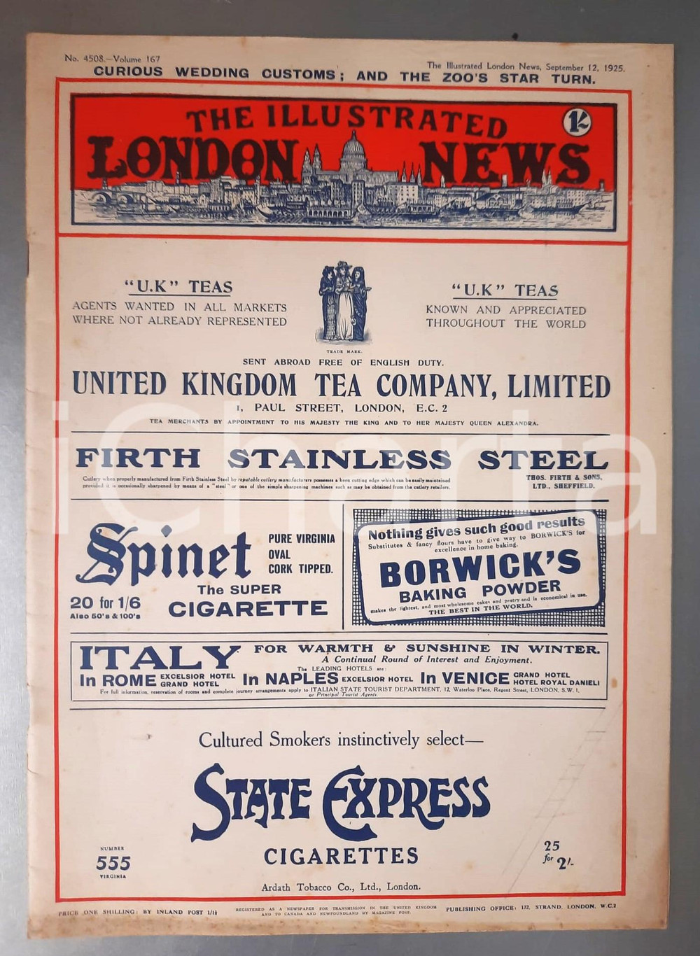Giornale, rivista storica 1925 THE ILLUSTRATED LONDON NEWS Diamond Rush in South Africa  Magazine 1