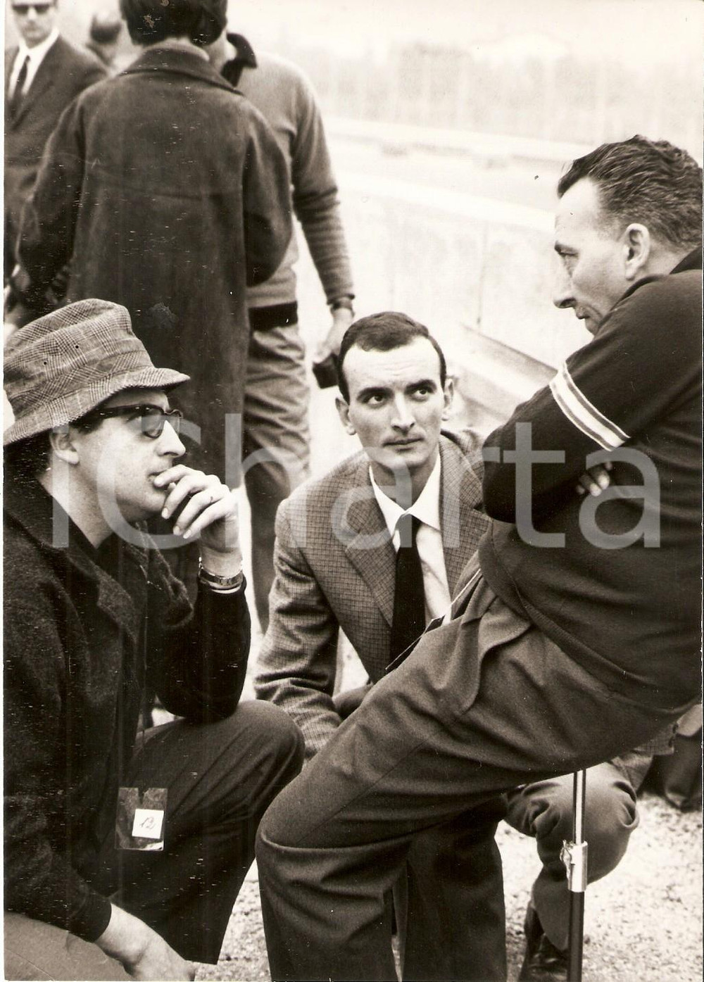 Fotografia d epoca originale 1965 ca RALLY Arnaldo CAVALLARI Ermanno RUBOLI Mario ANGIOLINI Foto 1