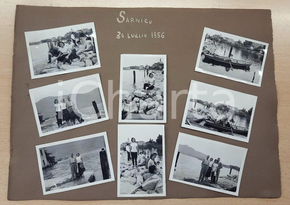 Fotografia d epoca originale Luglio 1956 SARNICO  LAGO D ISEO  Famiglia in gita  Lotto 8 foto 1