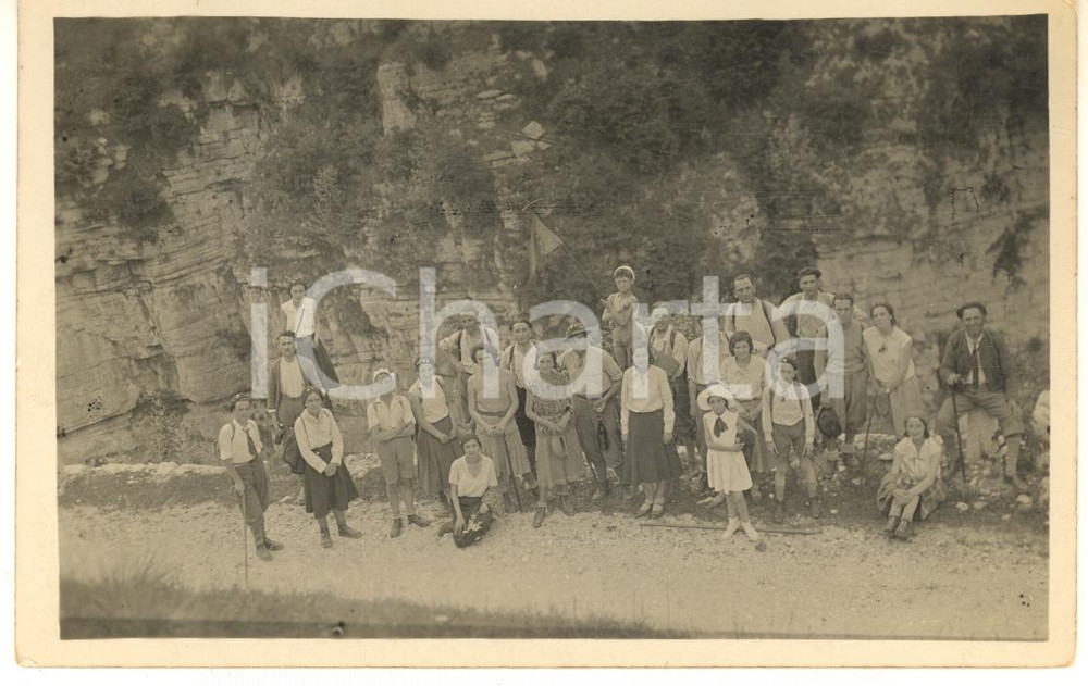 Fotografia d epoca originale 1925 ca ESCURSIONISMO Gruppo CAI MESTRE  Gita in montagna Foto 14x9 cm 1 1