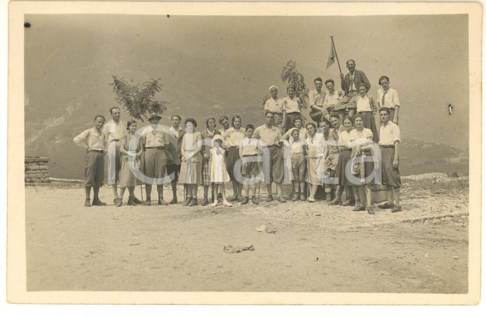 Fotografia d epoca originale 1925 ca ESCURSIONISMO Gruppo CAI MESTRE  Gita in montagna Foto 14x9 cm 2 1