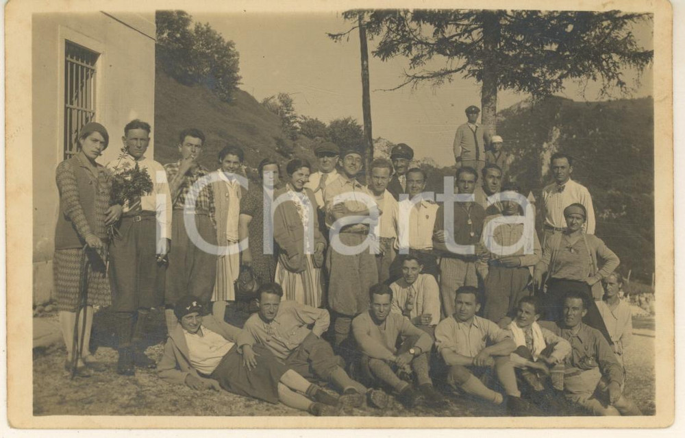 Fotografia d epoca originale 1925 ca ESCURSIONISMO Gruppo CAI MESTRE  Gita in montagna Foto 14x9 cm 3 1