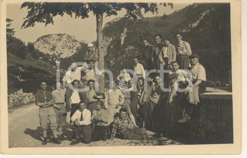 Fotografia d epoca originale 1925 ca ESCURSIONISMO Gruppo CAI MESTRE  Gita in montagna Foto 14x9 cm 4 1
