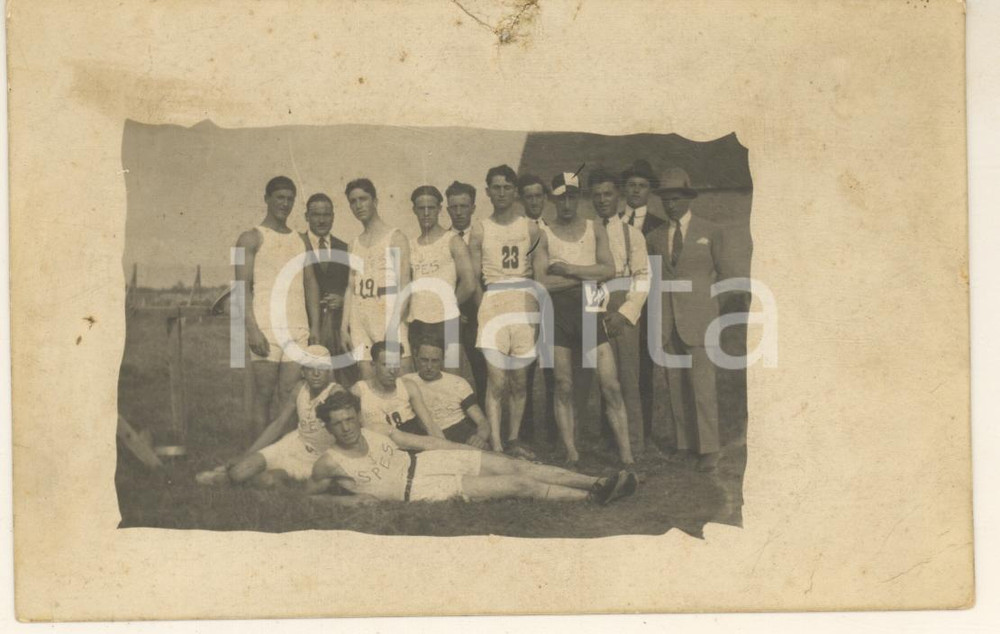 Fotografia d epoca originale 1910 ca VENEZIA  SPES MESTRE Ginnastica  Atleti  Foto 14x9 cm RARA 1