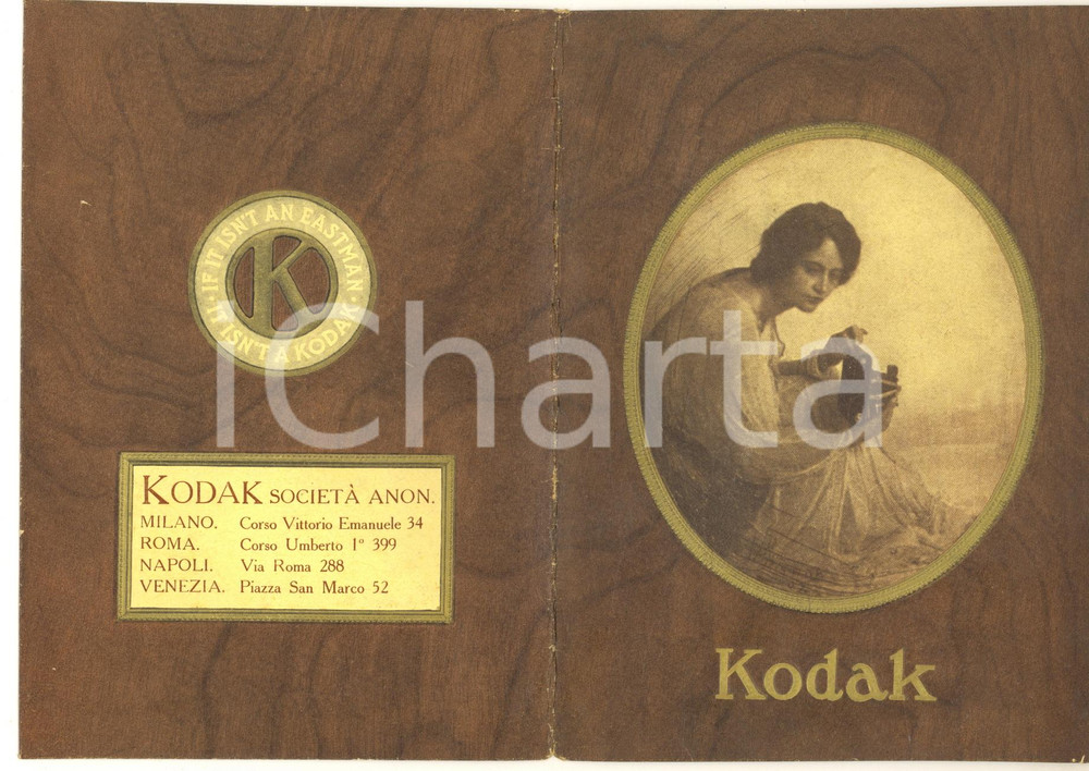 Materiale pubblicitario d’epoca 1925 ca FOTOGRAFIA  KODAK Busta pubblicitaria illustrata per fotografie 1