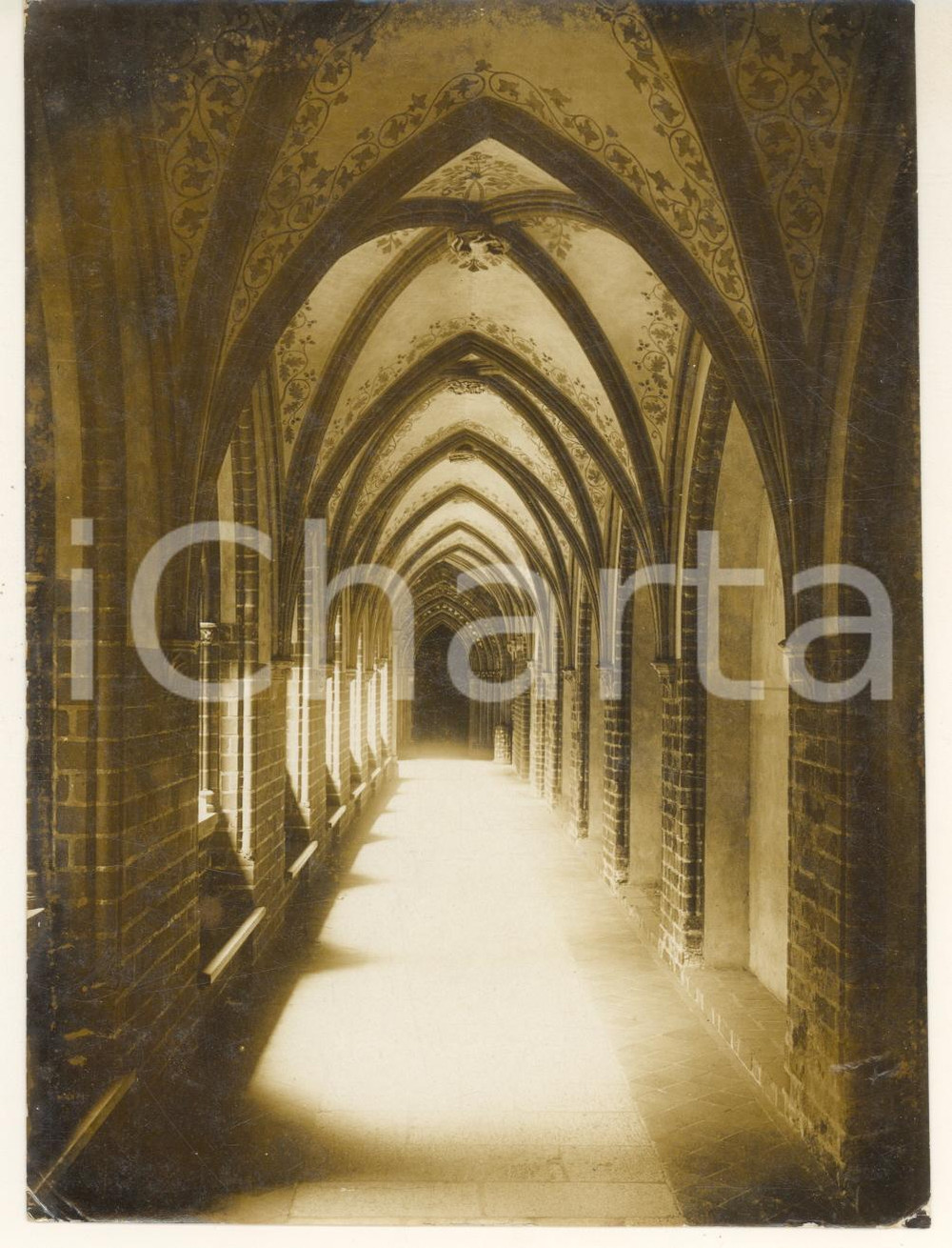 Fotografia d epoca originale 1920 ca KWIDZYN  Portikus der Kathedrale  PHOTO 12x16 cm 1