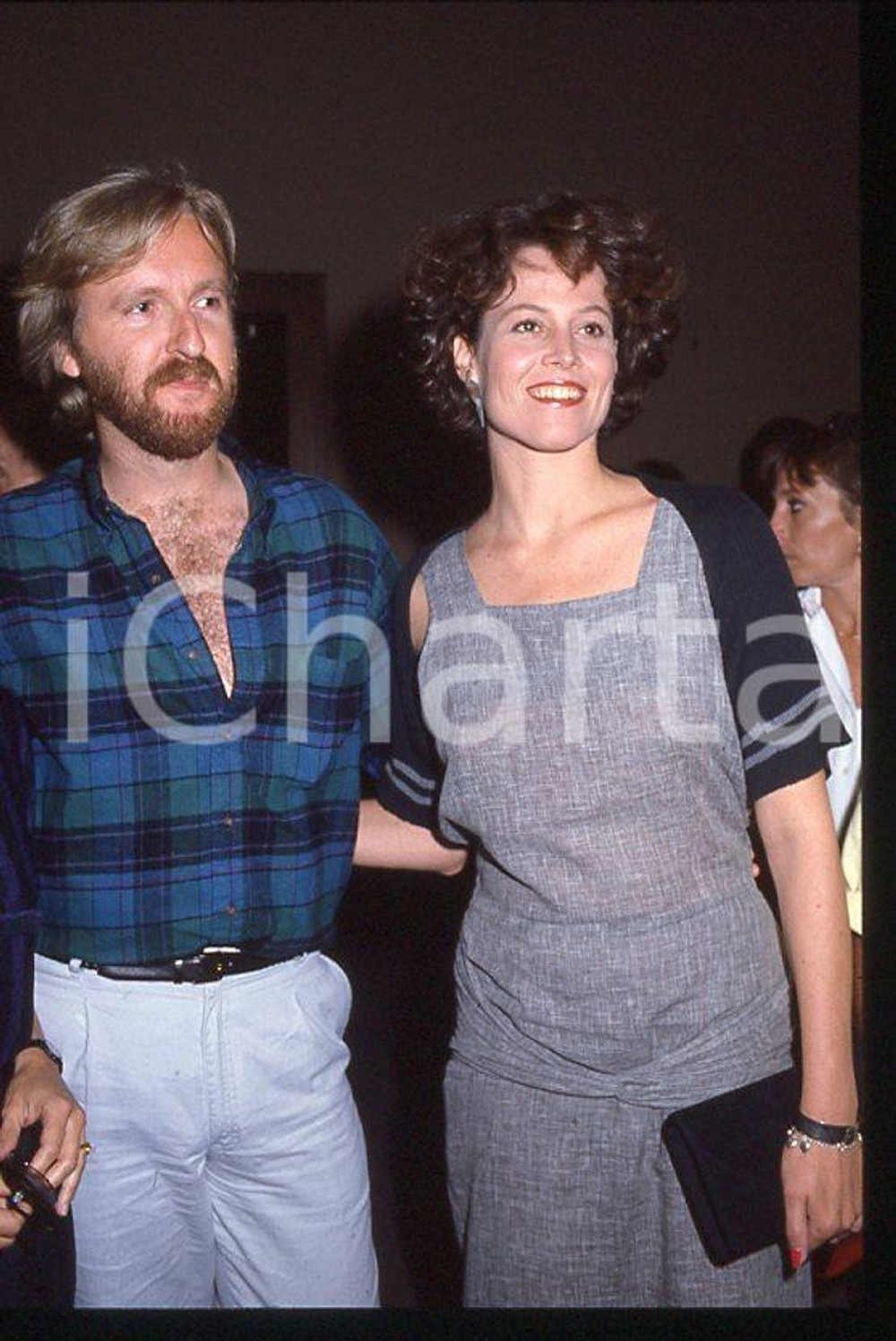 Fotografia d epoca originale 1995 ca Sigourney WEAVER James CAMERON  VENEZIA 35 mm vintage slide 3 1