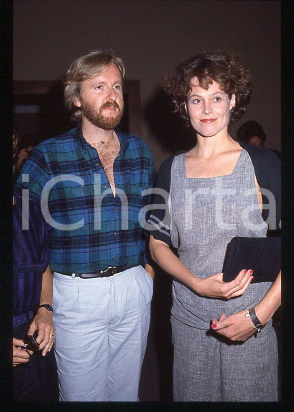 Fotografia d epoca originale 1995 ca Sigourney WEAVER James CAMERON  VENEZIA 35 mm vintage slide 2 1