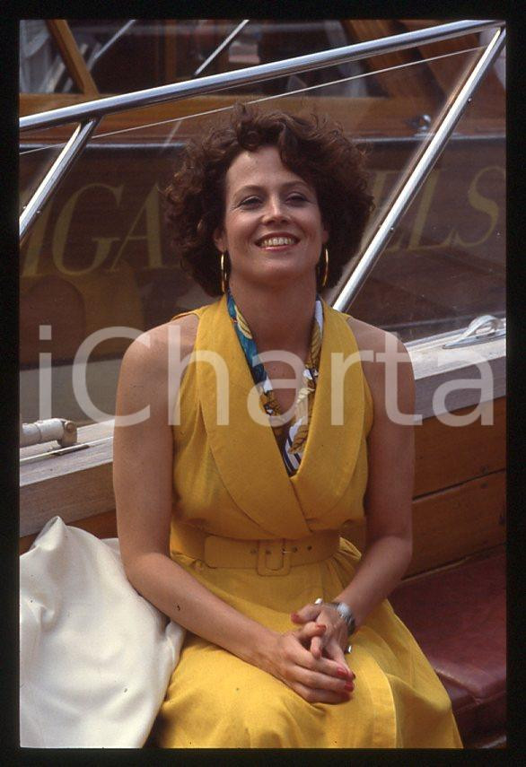 Fotografia d epoca originale 1995 ca Sigourney WEAVER Festival del cinema VENEZIA 35 mm vintage slide 30 1