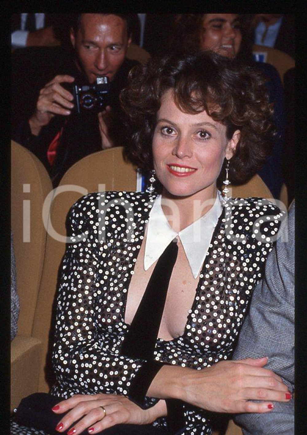 Fotografia d epoca originale 1986 Sigourney WEAVER Festival del cinema VENEZIA 35 mm vintage slide 32 1