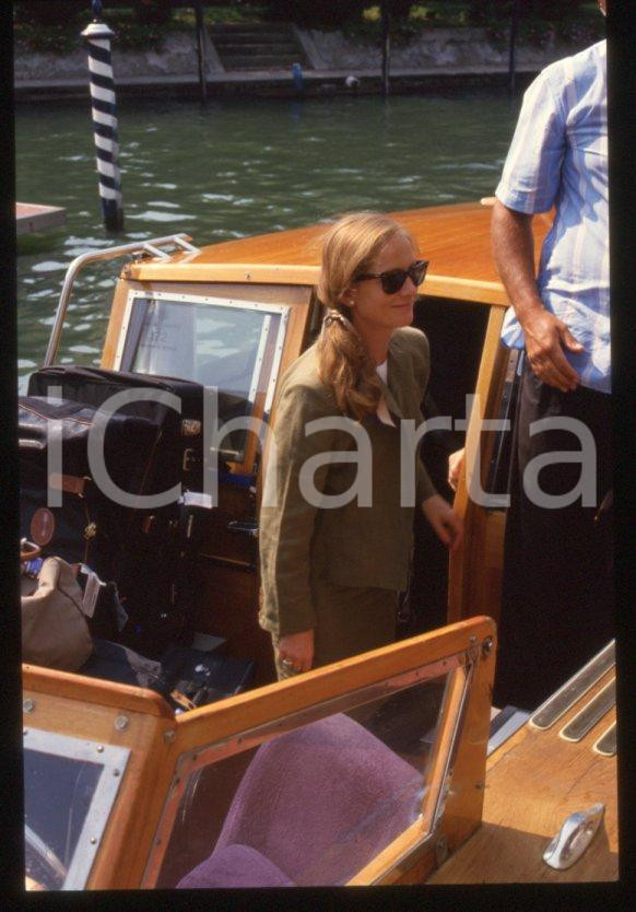 Fotografia d epoca originale 1985 ca Isabelle HUPPERT Mostra del cinema VENEZIA 35 mm vintage slide 1 1