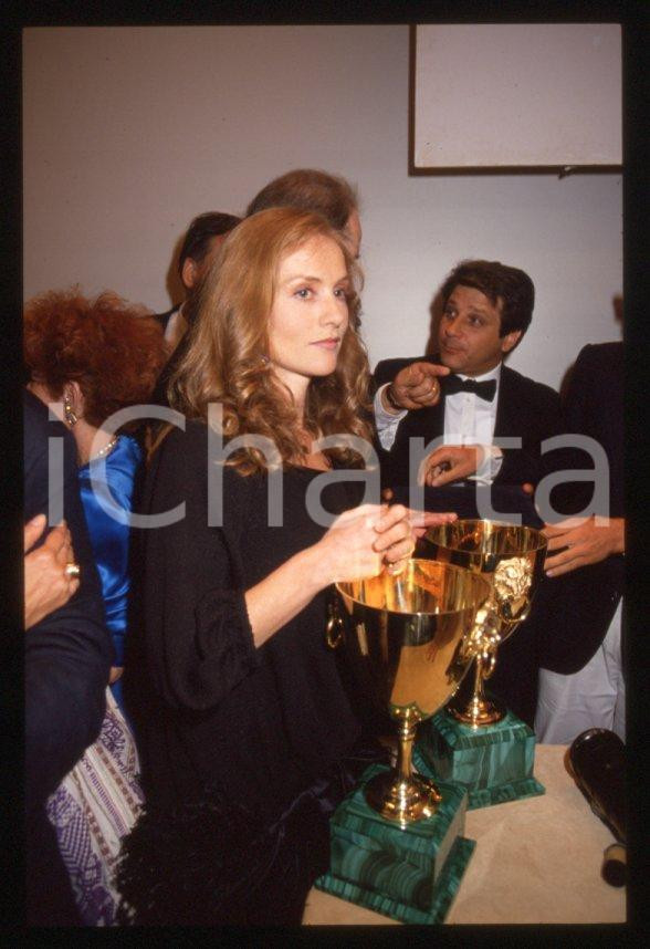 Fotografia d epoca originale 1988 Isabelle HUPPERT Mostra del cinema di VENEZIA 35 mm vintage slide 7 1
