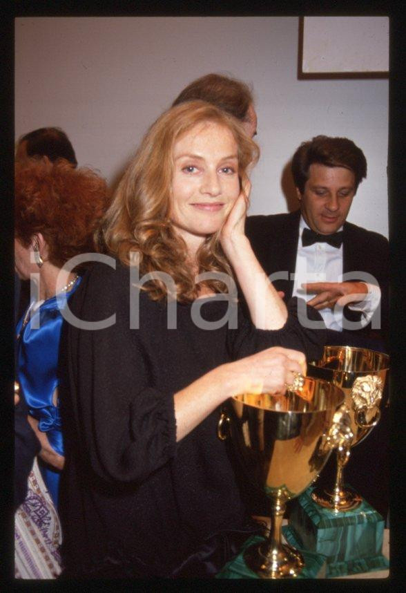 Fotografia d epoca originale 1988 Isabelle HUPPERT Mostra del cinema di VENEZIA 35 mm vintage slide 12 1
