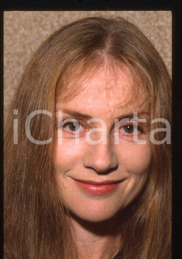 Fotografia d epoca originale 1990 ca Isabelle HUPPERT Ritratto attrice 35 mm vintage slide 8 1